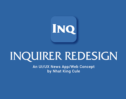 INQ News - UI/UX Redesign Concept
