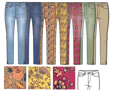 Spring Denim, Print, and Solid Bottoms