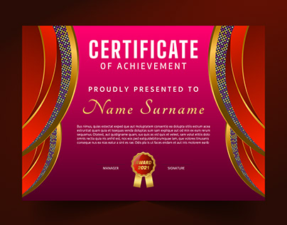 Unique certificate template