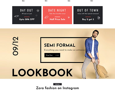 Zara Fashion Landing page