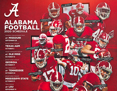 2020 Alabama Football Poster
