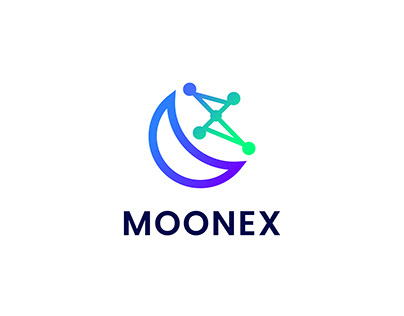 Moonex - Moon Tech - Moon Technology Logo