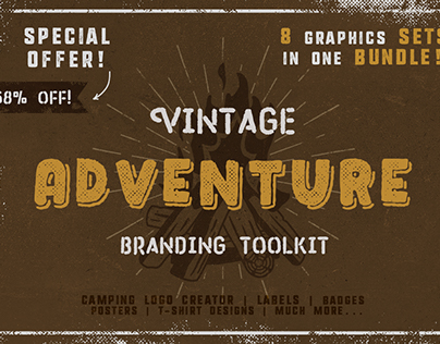 68%OFF Vintage Adventure Branding Toolkit