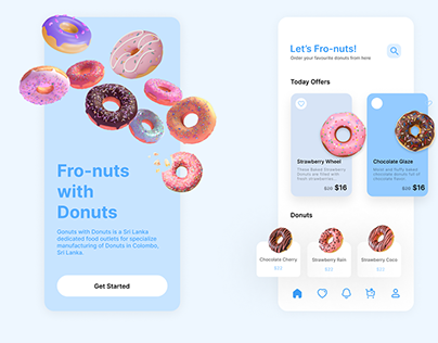Donut Shop - UI/UX Food App Design (Case Study)