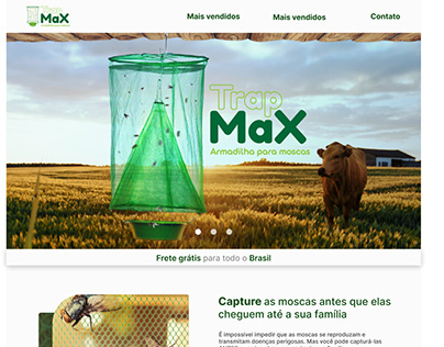 Landing Page: Trap Max (Armadilha de moscas)
