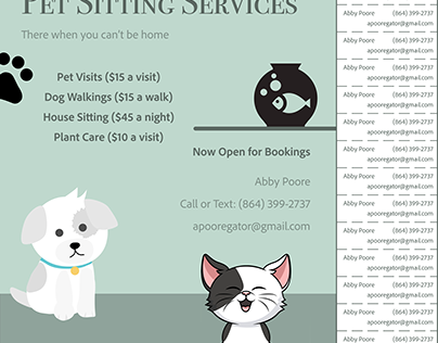 Pet Sitting Services Poster