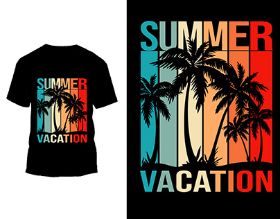 Summer vacation t shirt design