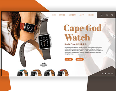 Minimalistic watch web design