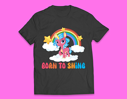 Born to shine kids t-shirt desinge