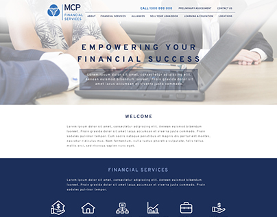 Financial Services Web Design Concept