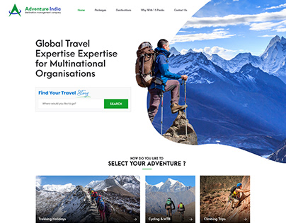 new layout Adventure India Index page