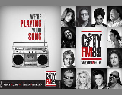 CityFM89' table top poster