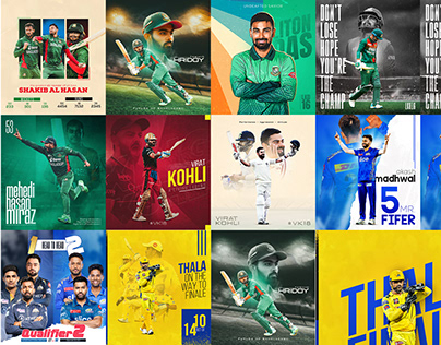 Poster Design x Cricket posters