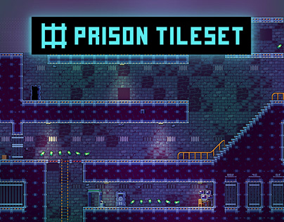 Prison Tileset Pixel Art Assets