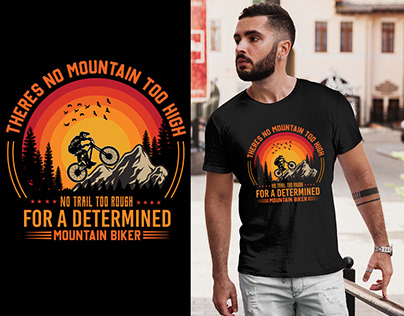 Mountain Bicycle T-Shirt Design