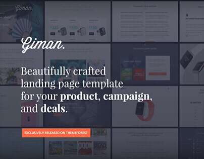 Giman Product Showcase/Campaign and Deals Landing Page