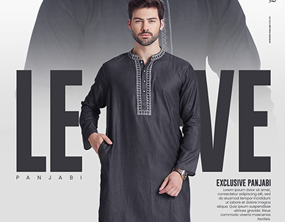 Le-Reve Modern Panjabi Poster Design For Eid