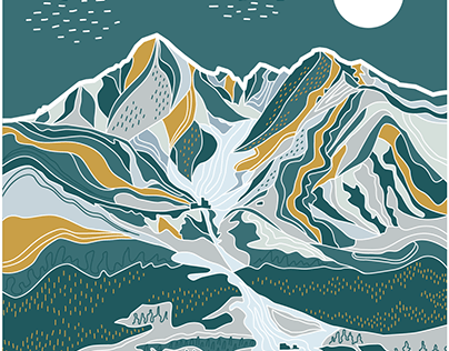 High Tatras Mountains illustration