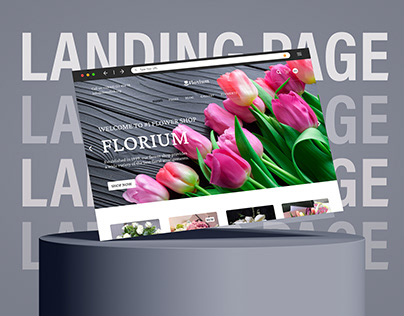 Website Landing Page For a Flower Shop