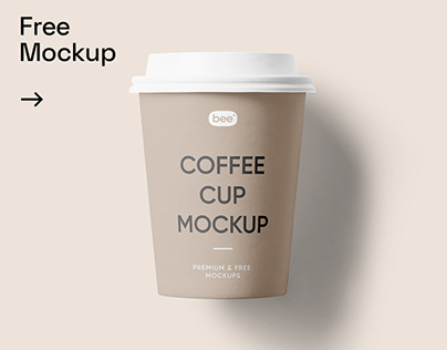 Free Medium Coffee Cup Mockup