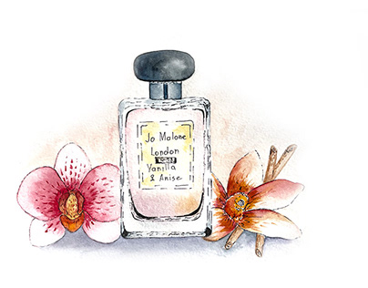 Parfume watercolor sublimation