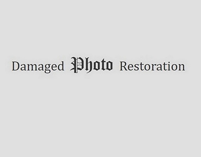 Damaged Photo Restoration