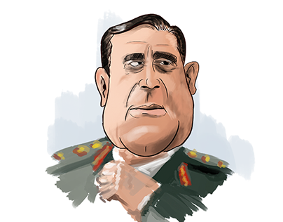 Caricature - Indian Army General