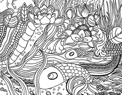 Pond Life: Doodlers Annonymous Colouring Book