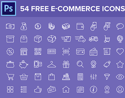 54 Free e-commerce icons