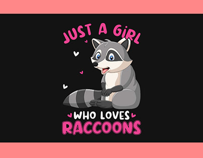 Just a girl who loves raccoons svg