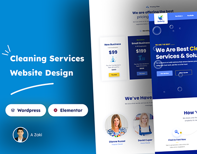 Induty: Cleaning Service Website Design | Elementor