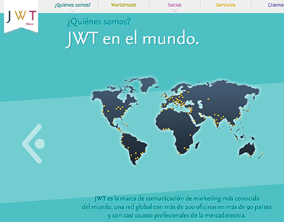 Página Web JWT México - Primera versión