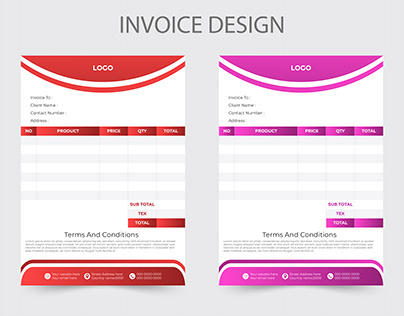 Invoice Design Template.