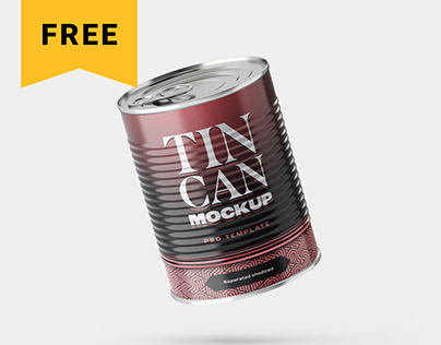 Free Tin Can Mockup Set | Conserve