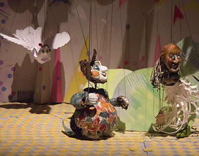Puppets from Love of the three oranges by Gozzi