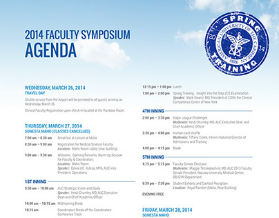 AUC 2014 Faculty Symposium Agenda and Logo