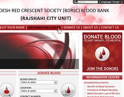 Layout Design - Blood Donation Website
