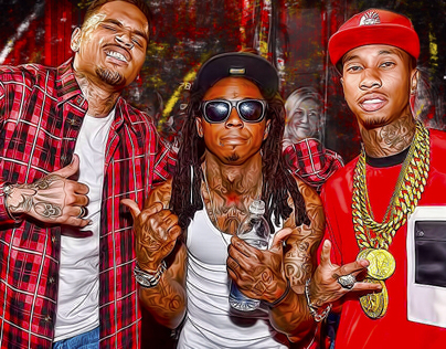 Tyga,Lil Wayne,Chris Brown