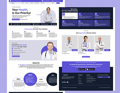 Health Tech Booking Appointment Landing Page