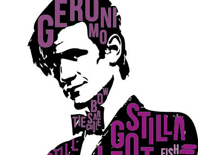 Doctor Who 50th Anniversary Typographic Portrait