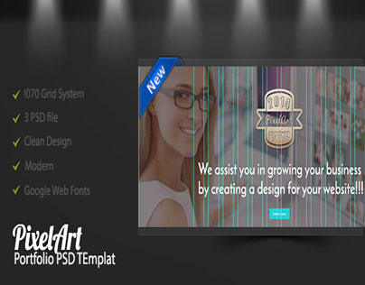 PixelArt Portfolio PSD Template