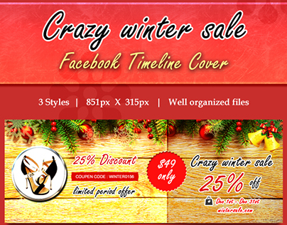 Winter sale facebook timeline cover