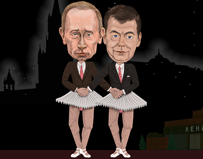 Dance of Little...     Putin & Medvedev  30 Sept. 2012