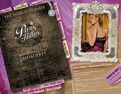 Paris Hilton Website Design 
