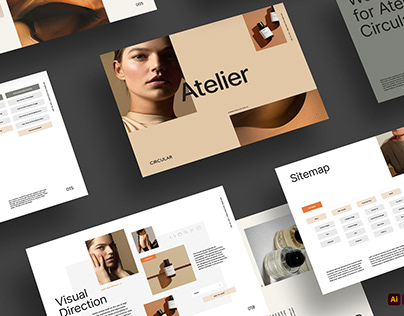 Atelier — Web Direction Template (INDD AI & XD)