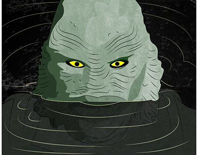 Creature from the Black Lagoon vector portrait