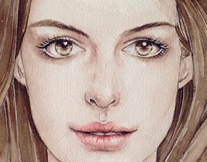 Watercolor-Anne Hathaway