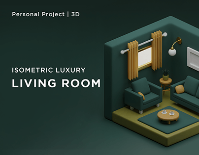 Isometric Luxury Living Room