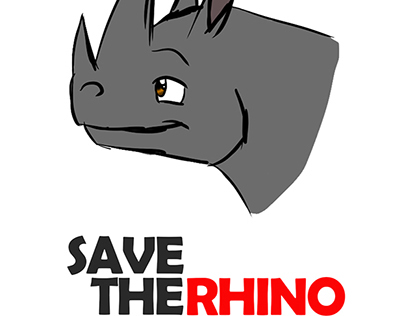 Poster Save the Rhino