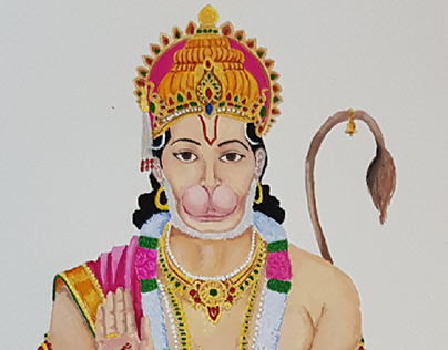 hanuman drawing step by step / hanuman ji ki drawing / bajrangbali drawing  / हनुमान जी की ड्राइंग - YouTube
